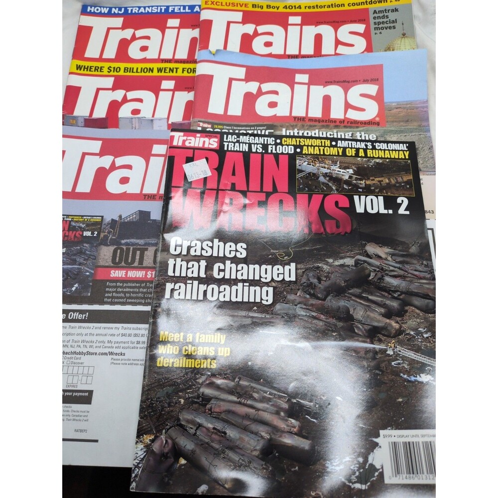 (6) Trains The Magazine Of Railroading Magazines